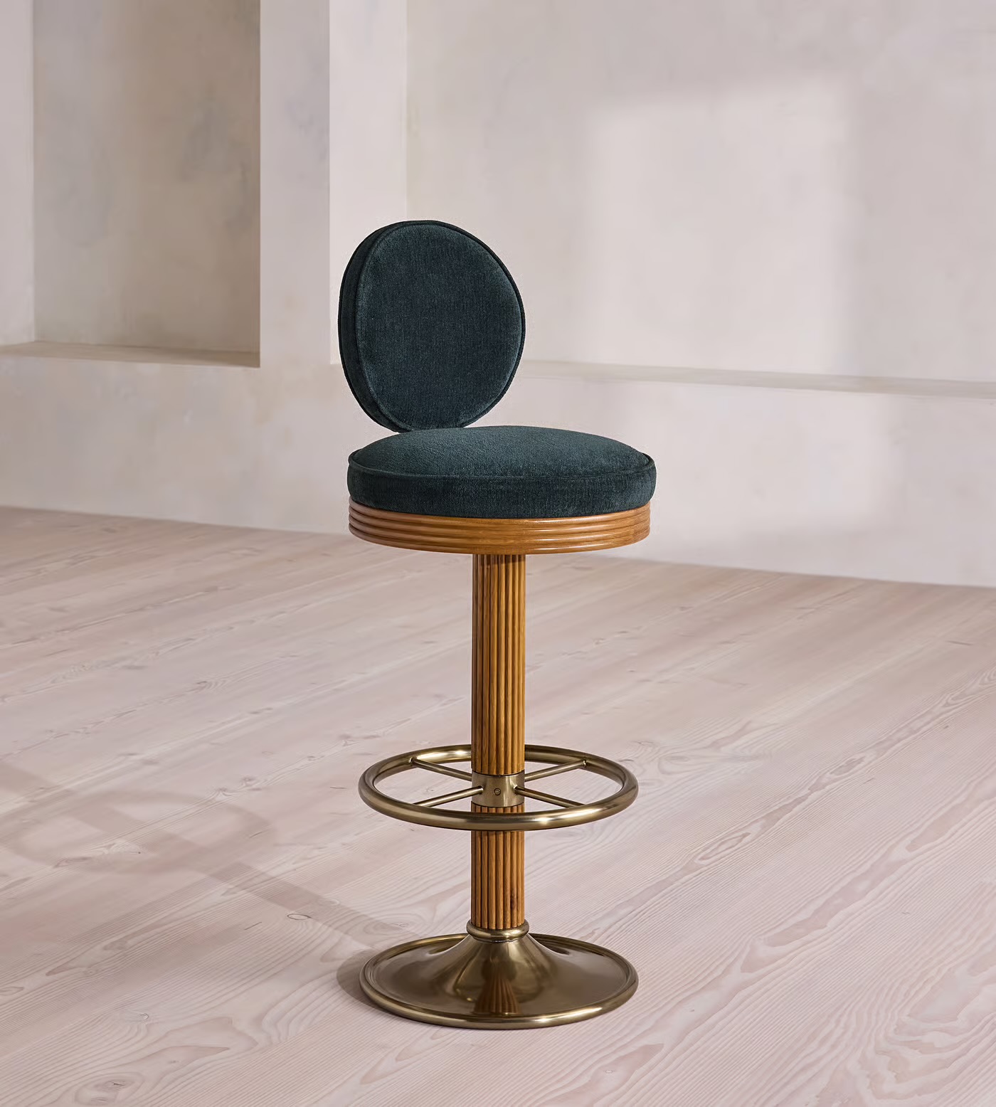 Velvet Back Bar Stool
