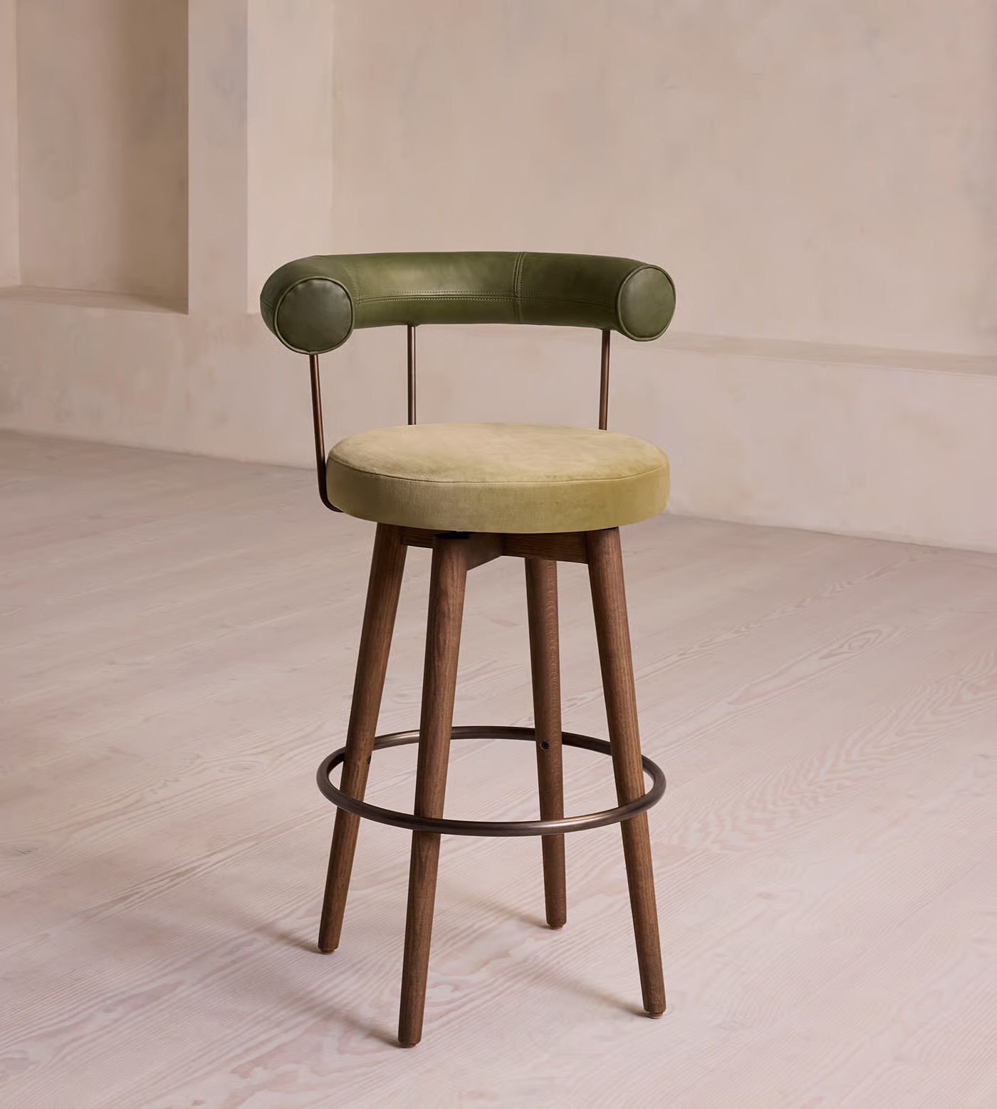Upholstered Swivel Bar Stool