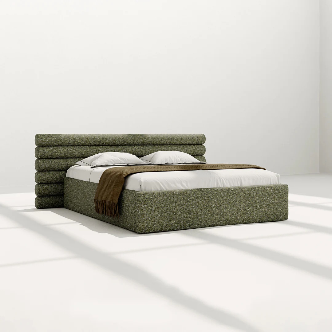 Pearl Button-Tufted King Bed 3