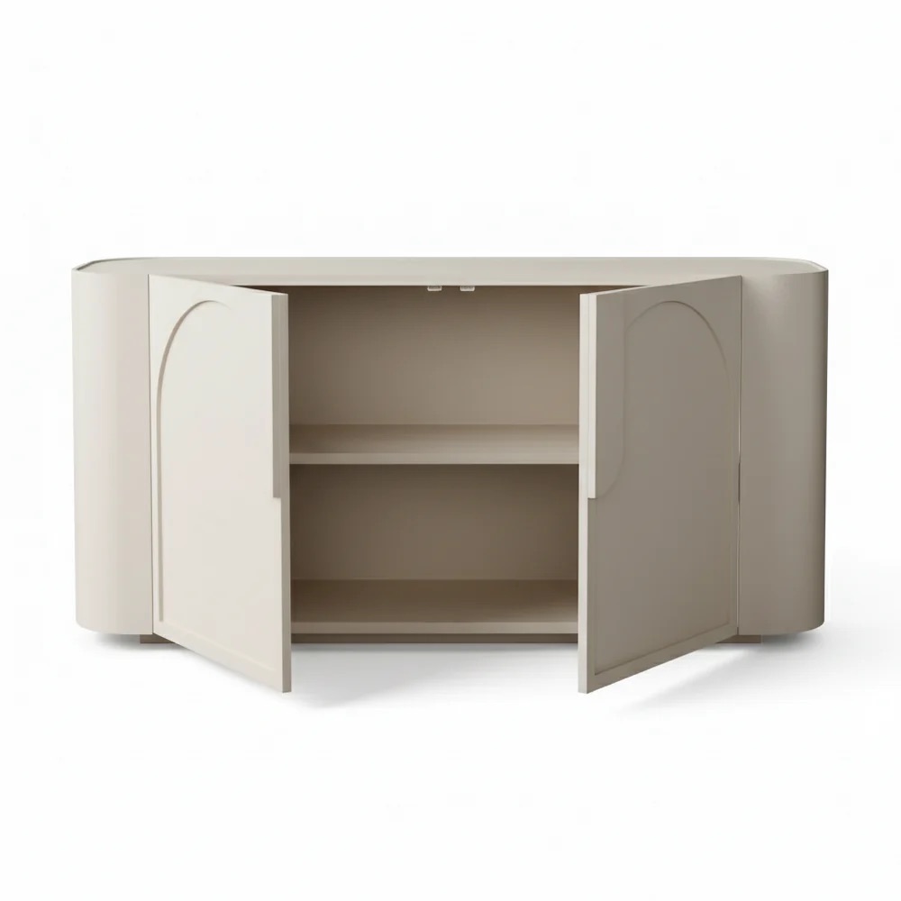 Walnut Credenza 4-Door 3