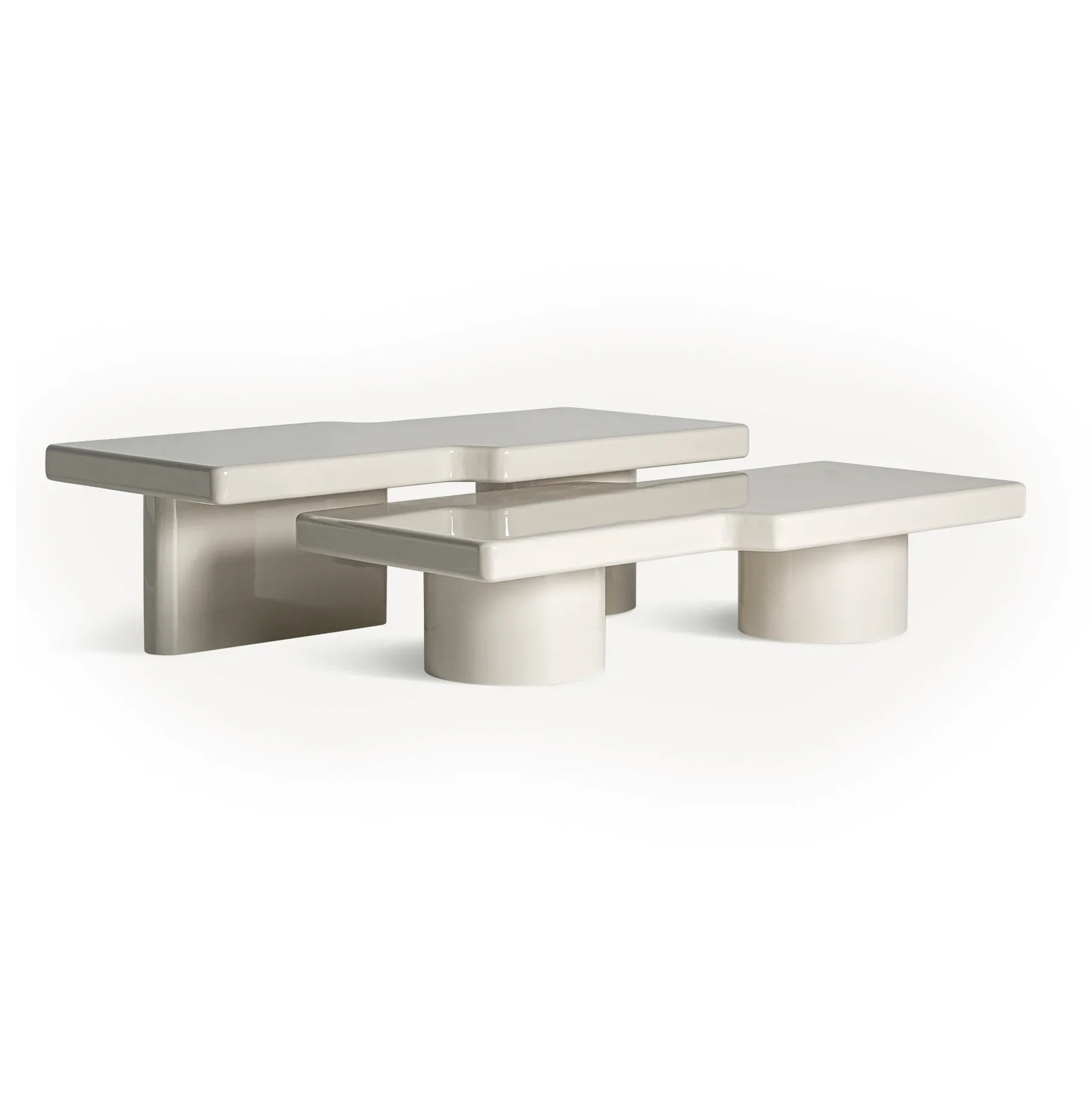 Aria Glass & Steel Coffee Table 3