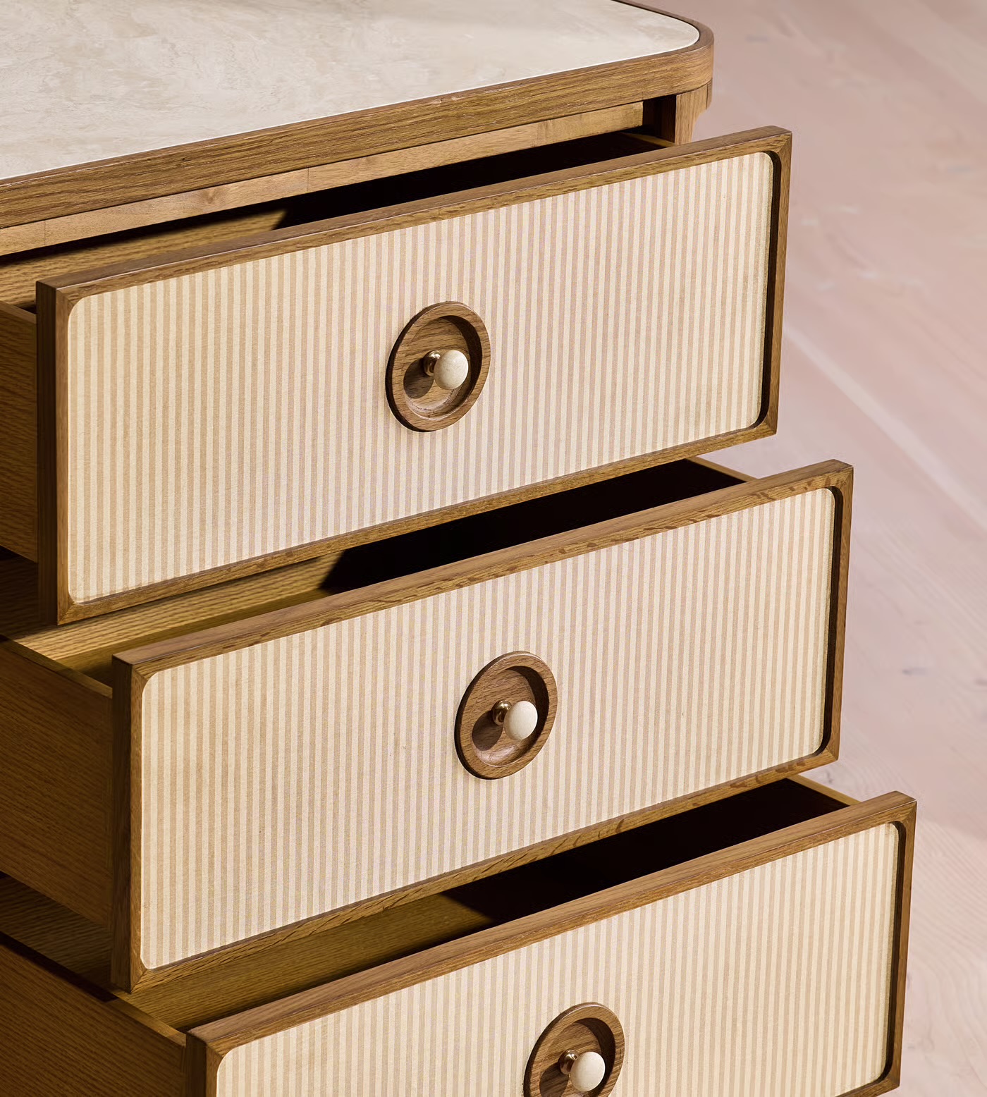 Rattan Front 3-Drawer Chest 3