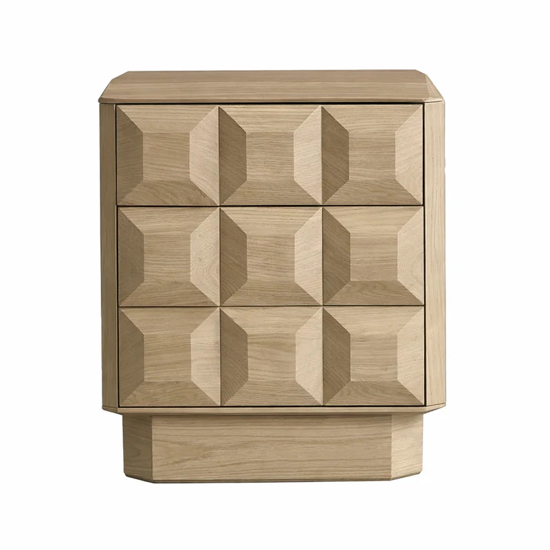Marble-Top Bedside Table