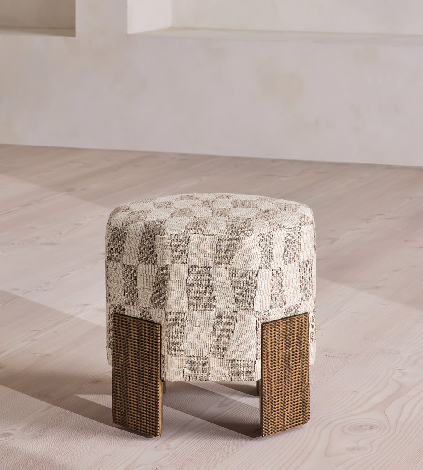 Round Velvet Ottoman 3