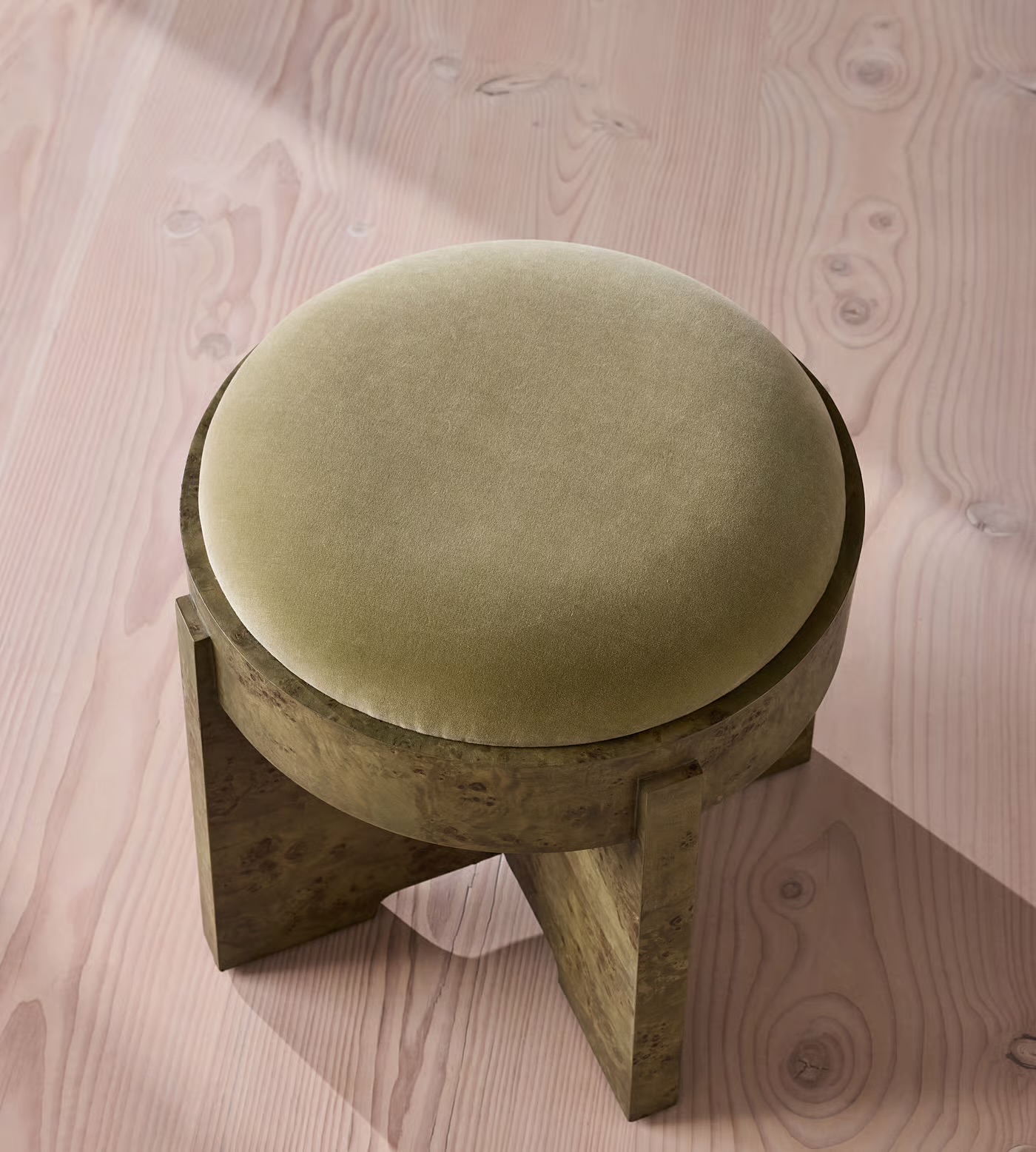 Velvet Tufted Footstool 3